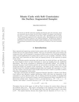 Monte Carlo with Soft Constraints: the Surface Augmented Sampler