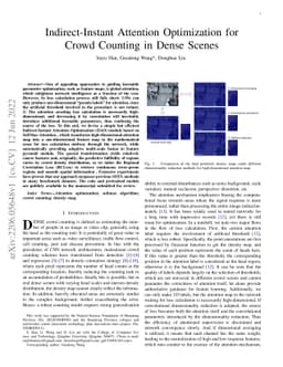 Indirect-Instant Attention Optimization for Crowd Counting in Dense
  Scenes
