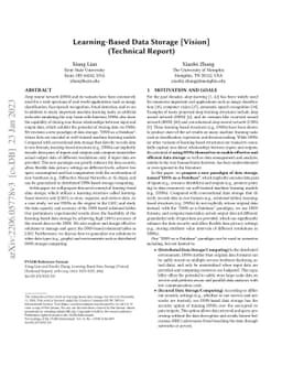 Learning-Based Data Storage [Vision] (Technical Report)