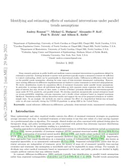 Identifying and estimating effects of sustained interventions under
  parallel trends assumptions