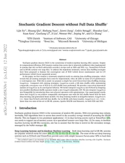 Stochastic Gradient Descent without Full Data Shuffle