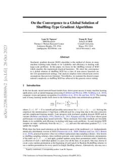 On the Convergence to a Global Solution of Shuffling-Type Gradient
  Algorithms