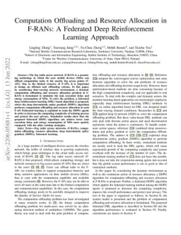 Computation Offloading and Resource Allocation in F-RANs: A Federated
  Deep Reinforcement Learning Approach