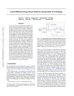 Latent Diffusion Energy-Based Model for Interpretable Text Modeling