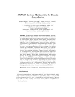 INDIGO: Intrinsic Multimodality for Domain Generalization