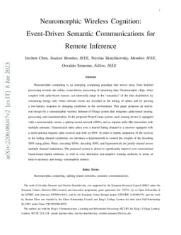 Neuromorphic Wireless Cognition: Event-Driven Semantic Communications
  for Remote Inference