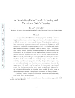 A Correlation-Ratio Transfer Learning and Variational Stein's Paradox