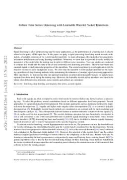 Robust Time Series Denoising with Learnable Wavelet Packet Transform