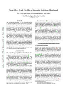 Toward Zero Oracle Word Error Rate on the Switchboard Benchmark