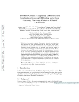 Prostate Cancer Malignancy Detection and localization from mpMRI using
  auto-Deep Learning: One Step Closer to Clinical Utilization