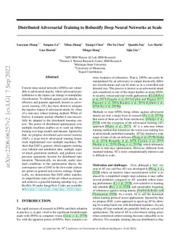 Distributed Adversarial Training to Robustify Deep Neural Networks at
  Scale