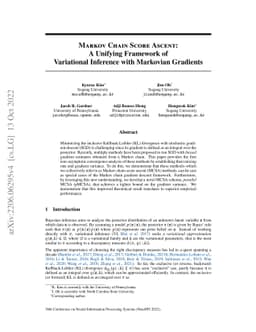 Markov Chain Score Ascent: A Unifying Framework of Variational Inference
  with Markovian Gradients