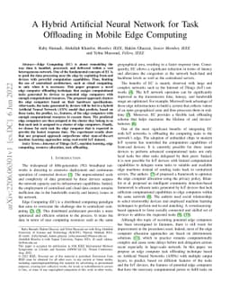A Hybrid Artificial Neural Network for Task Offloading in Mobile Edge
  Computing