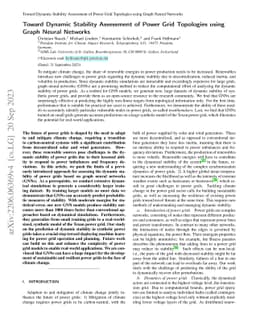 Toward Dynamic Stability Assessment of Power Grid Topologies using Graph
  Neural Networks