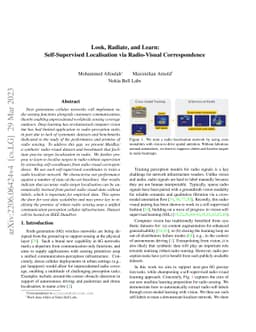 Look, Radiate, and Learn: Self-Supervised Localisation via Radio-Visual
  Correspondence