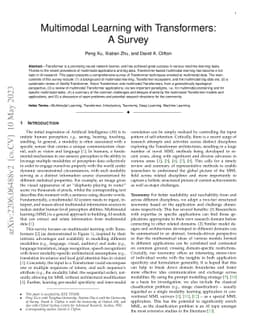 Multimodal Learning with Transformers: A Survey