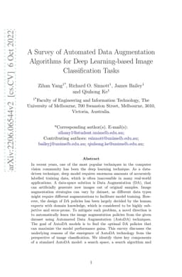 A Survey of Automated Data Augmentation Algorithms for Deep
  Learning-based Image Classification Tasks