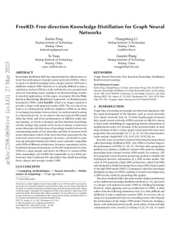 FreeKD: Free-direction Knowledge Distillation for Graph Neural Networks