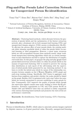 Plug-and-Play Pseudo Label Correction Network for Unsupervised Person
  Re-identification