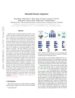 Slimmable Domain Adaptation