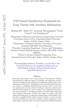CNN-based Classification Framework for Lung Tissues with Auxiliary
  Information
