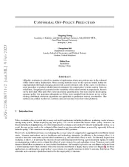 Conformal Off-policy Prediction