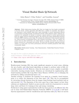Visual Radial Basis Q-Network