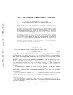 Riemannian stochastic approximation algorithms