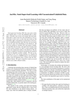 AuxMix: Semi-Supervised Learning with Unconstrained Unlabeled Data