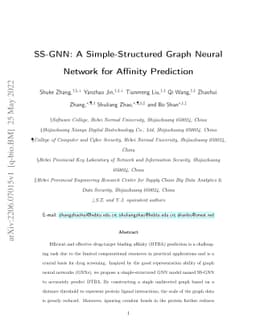 SS-GNN: A Simple-Structured Graph Neural Network for Affinity Prediction