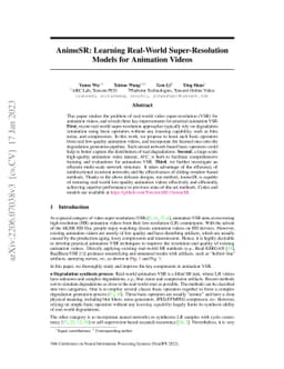 AnimeSR: Learning Real-World Super-Resolution Models for Animation
  Videos