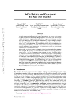 ReCo: Retrieve and Co-segment for Zero-shot Transfer