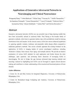 Applications of Generative Adversarial Networks in Neuroimaging and
  Clinical Neuroscience