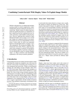 Combining Counterfactuals With Shapley Values To Explain Image Models