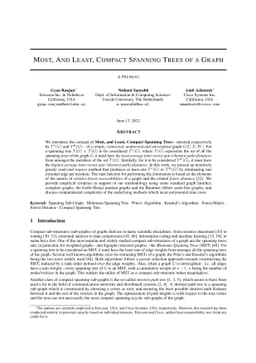 Most, And Least, Compact Spanning Trees of a Graph