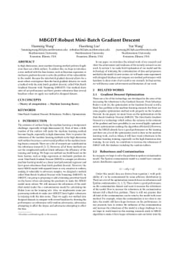 MBGDT:Robust Mini-Batch Gradient Descent