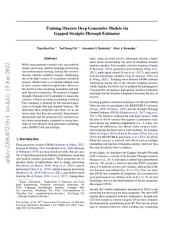 Training Discrete Deep Generative Models via Gapped Straight-Through
  Estimator