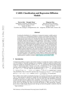 CARD: Classification and Regression Diffusion Models