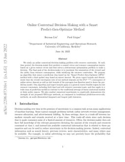 Online Contextual Decision-Making with a Smart Predict-then-Optimize
  Method