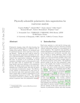 Physically-admissible polarimetric data augmentation for road-scene
  analysis