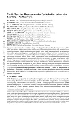 Multi-Objective Hyperparameter Optimization in Machine Learning -- An
  Overview