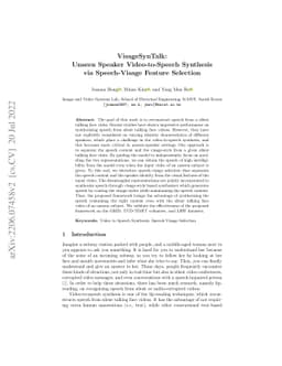 VisageSynTalk: Unseen Speaker Video-to-Speech Synthesis via
  Speech-Visage Feature Selection