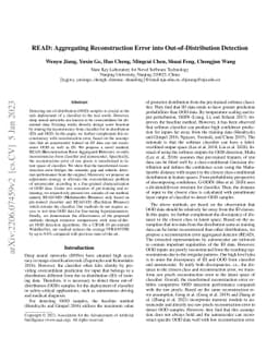 READ: Aggregating Reconstruction Error into Out-of-distribution
  Detection