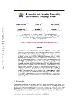 Evaluating and Inducing Personality in Pre-trained Language Models
