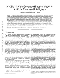 HICEM: A High-Coverage Emotion Model for Artificial Emotional
  Intelligence