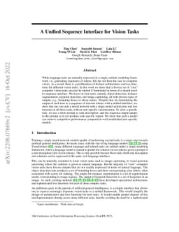 A Unified Sequence Interface for Vision Tasks