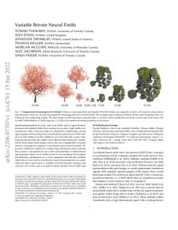 Variable Bitrate Neural Fields