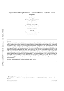 Physics-Infused Fuzzy Generative Adversarial Network for Robust Failure
  Prognosis