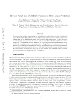 Beyond Adult and COMPAS: Fairness in Multi-Class Prediction