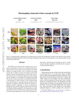 Disentangling visual and written concepts in CLIP